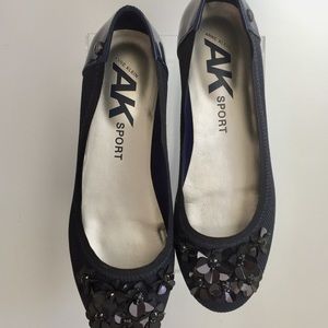Navy Blue Ann Klein Sport Flats